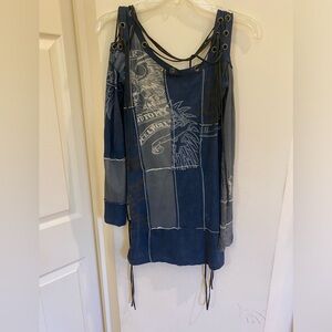 Salvage Off The shoulder Long Sleeve Shirt